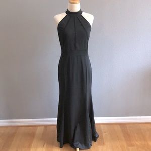Women’s Black Floor-Length Dress Size L for Special Occasions